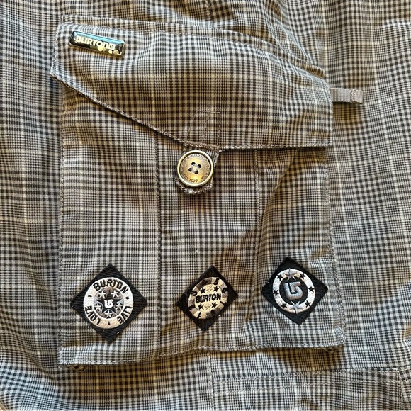 Burton Vintage Snowboard Pants Y2K Men’s Med Gray & Black Includes Board Shorts - Picture 12 of 16